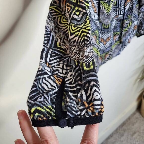 Ella Moss Maternity Tribal Blouse - Geometric - Black Multi - Picture 9 of 12